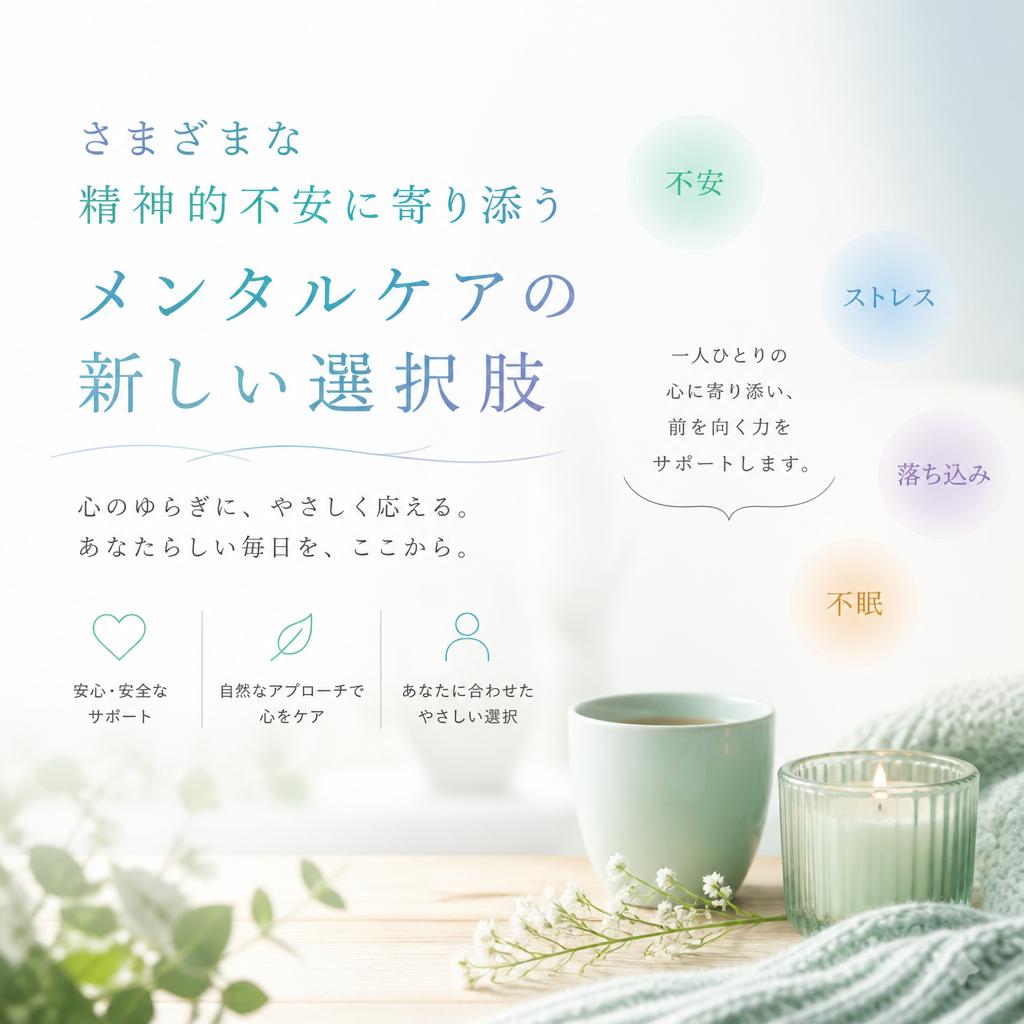 さまざまな精神的不安に寄り添うメンタルケアの新しい選択肢